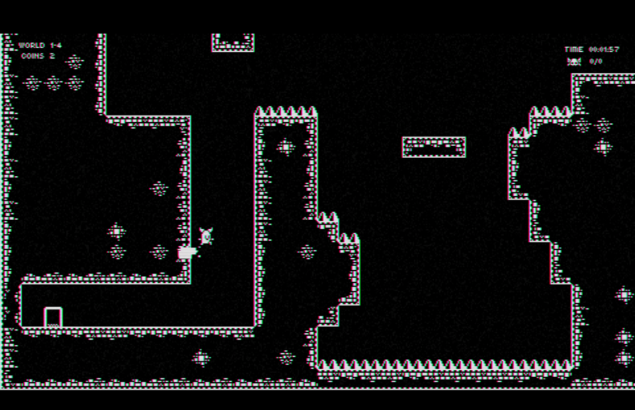 World 1-4, navigating spikes and a grapple point
