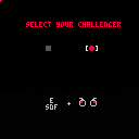 Blink to Reload boss-select screen, reading SELECT YOUR CHALLENGER